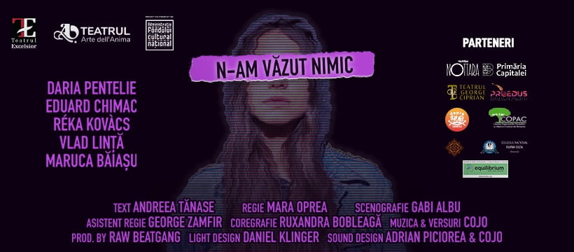„N-am văzut nimic” de Andreea Tănase, regia Mara Oprea